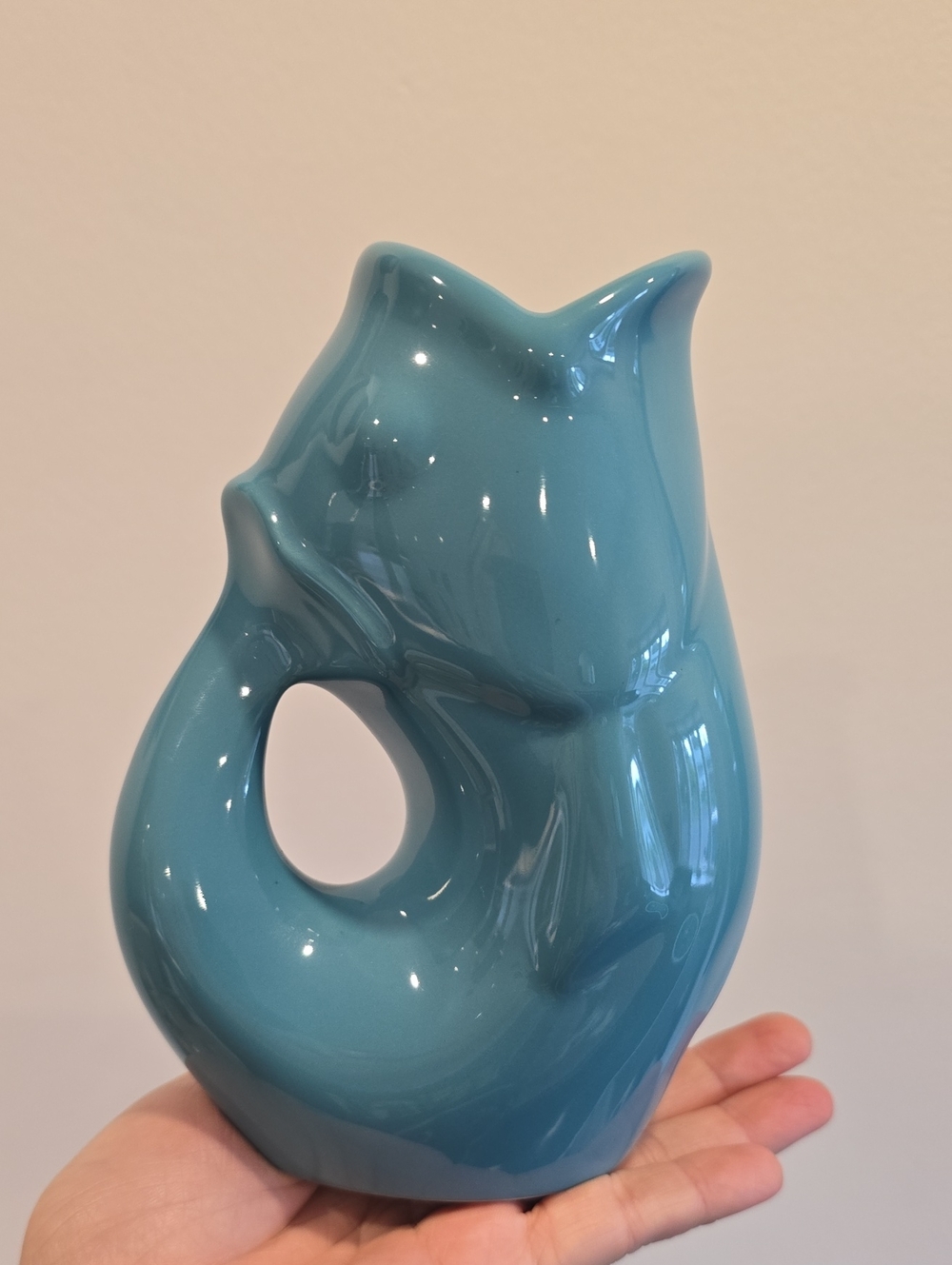 Vintage Turquoise Ceramic Gurgle Pot
